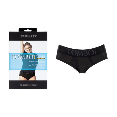 SpareParts Tomboi Cover Brief Harness - Black 3XL