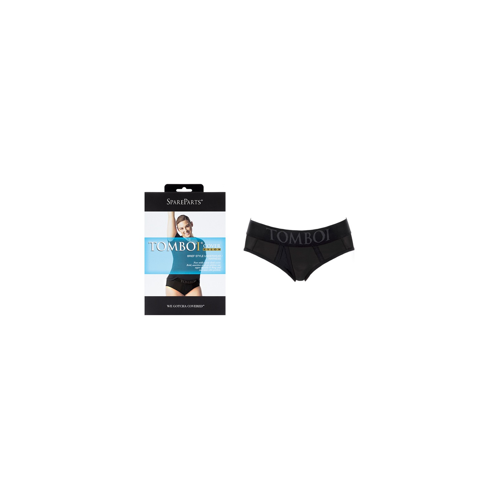 Arnés SpareParts Tomboi Cover Tipo Brief - Negro 3XL