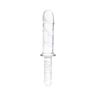 Glas Double Ended Dildo 11 inch Girthy Dildo with Handle