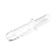 Glas Double Ended Dildo 11 inch Girthy Dildo with Handle