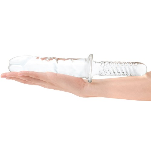 Glas Double Ended Dildo 11 inch Girthy Dildo with Handle