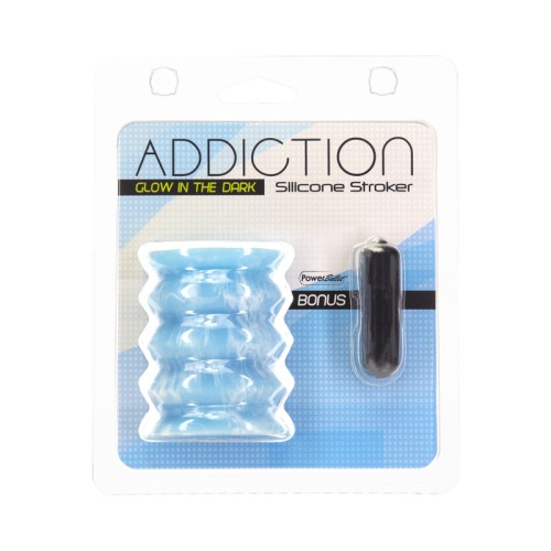 Masturbador Reversible de Silicona Addiction Brilla en la Oscuridad