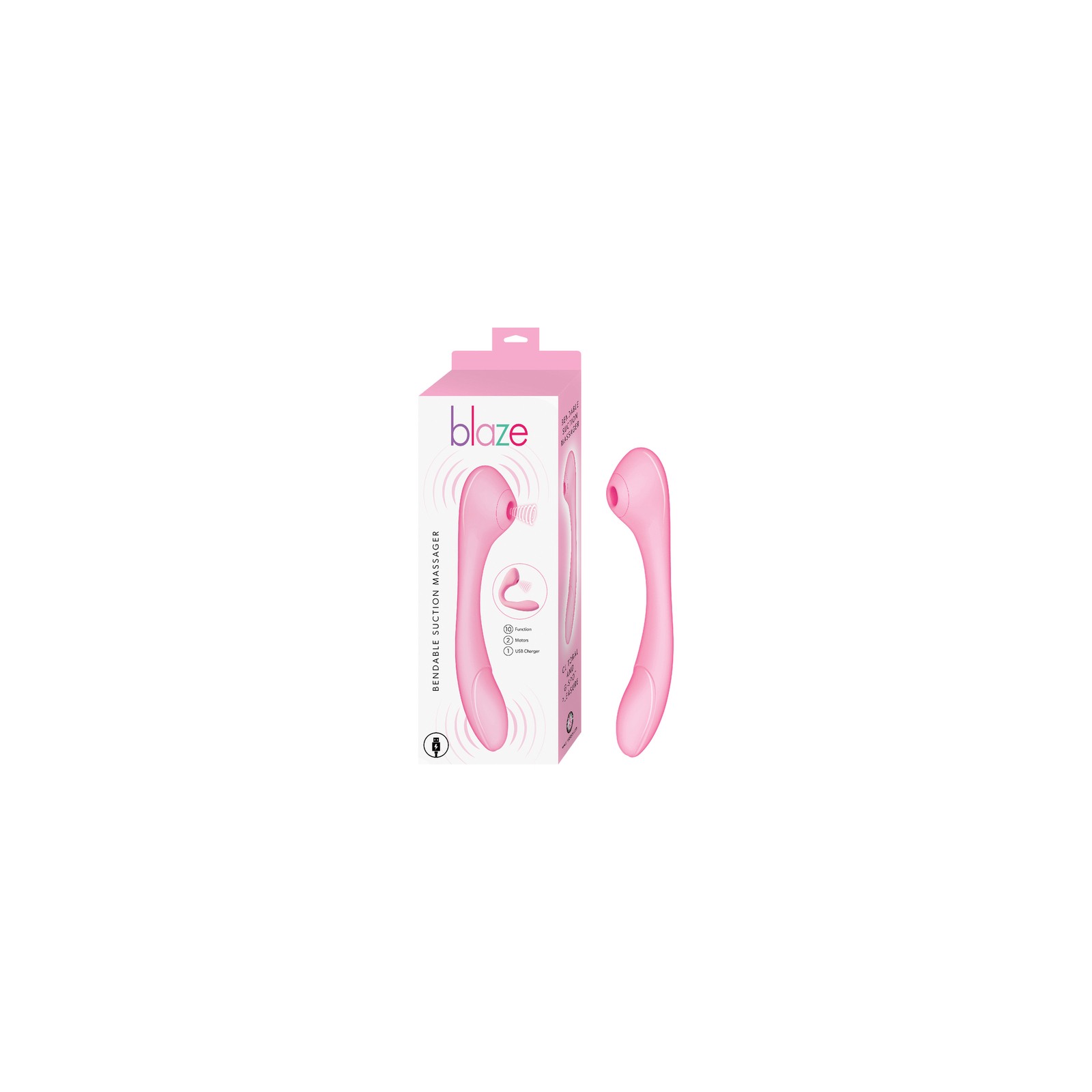 Blaze Bendable Suction Massager Pink