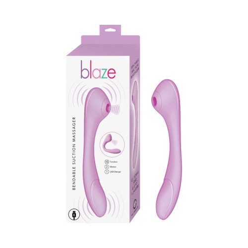 Blaze Bendable Suction Massager Lavender - USB-Rechargeable