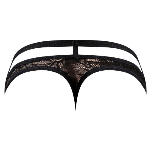 Male Power Lucifer Cut Out Thong - Black L/XL