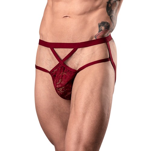 Jockstrap Strappy Lucifer de Male Power Burgundy S/M