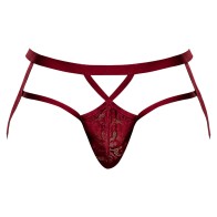 Jockstrap Strappy Lucifer de Male Power Burgundy S/M