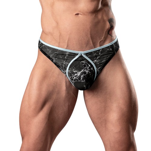 Mini Thong de Malla Mármol Male Power - Lujo y Comodidad