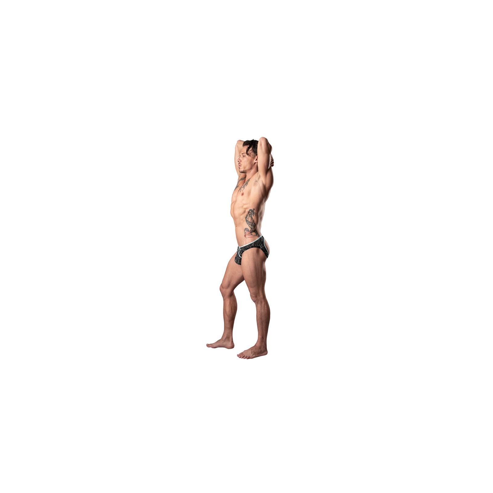 Male Power Jockstrap de Malla Moderna Negro