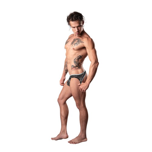 Male Power Jockstrap de Malla Moderna Negro