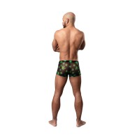 Male Power Hazy Dayz Pouch Shorts Pot Leaf M