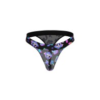 Micro Thong Transparente con Estampados Divertidos