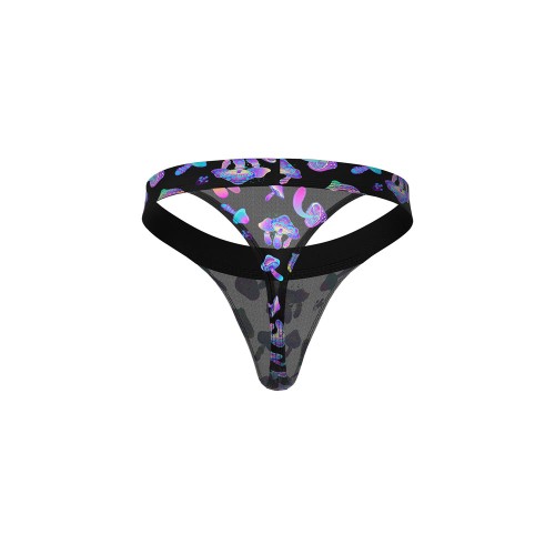 Micro Thong Transparente con Estampados Divertidos