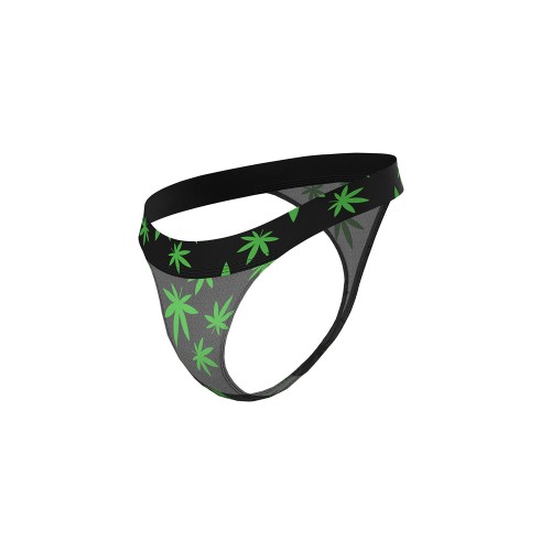 Male Power Hazy Dayz Micro Thong Pot Leaf