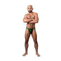 Male Power Hazy Dayz Micro Thong with Pot Leaf - Large