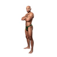 Male Power Hazy Dayz Micro Thong with Pot Leaf - Large