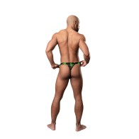 Male Power Hazy Dayz Micro Thong with Pot Leaf - Large