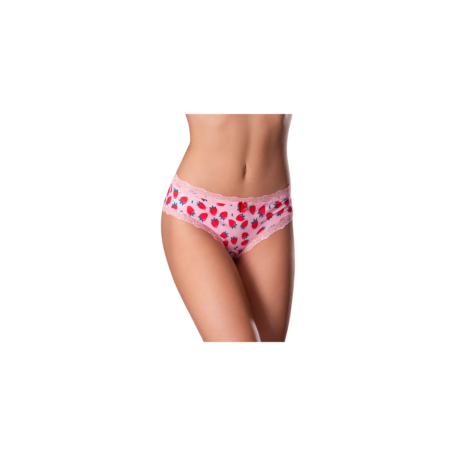 Culotte Crotchless Sweet Treats Magic Silk con Lubricante Fresa L/XL - Lencería Divertida