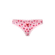 Sweet Treats Crotchless Thong with Lube - Magic Silk