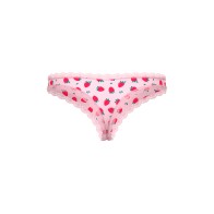 Tanga Crotchless Sweet Treats con Lubricante - Ropa Fantasía