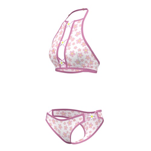 Conjunto de Bralette y Panty Daisy Magic Silk - Diversión Coqueta