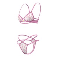 Magic Silk Daisy Bra & Thong Set for Floral Elegance