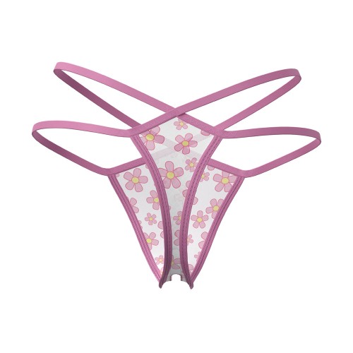 Magic Silk Daisy Split Crotch Thong