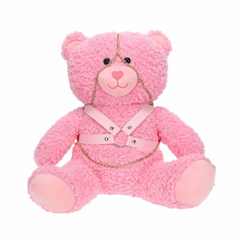 Shots Bear Bondage Fuzzy Stuffy Pink - Cuddly Bondage Toy