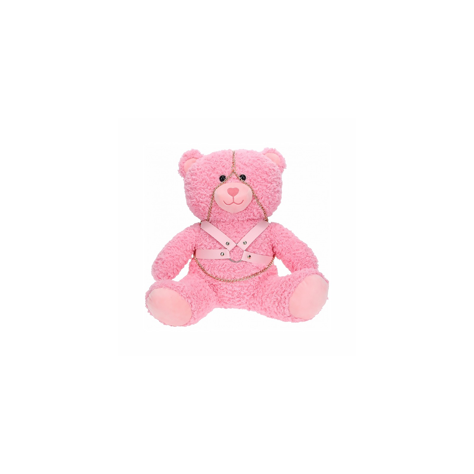 Shots Bear Bondage Fuzzy Stuffy Pink - Cuddly Bondage Toy