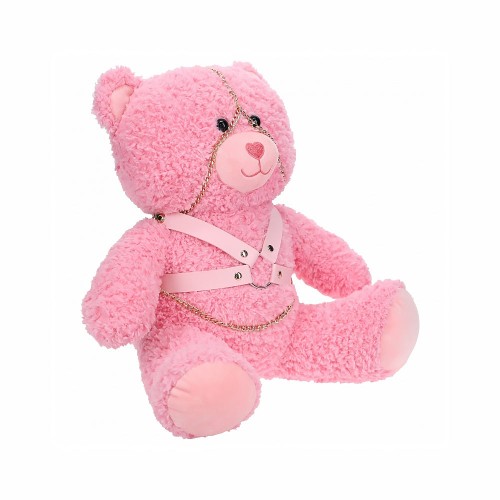 Shots Bear Bondage Fuzzy Stuffy Pink - Cuddly Bondage Toy