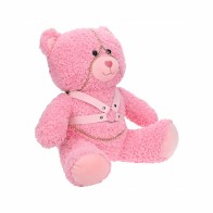 Shots Bear Bondage Fuzzy Stuffy Pink - Cuddly Bondage Toy