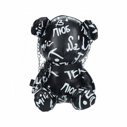 Bolsa Bear de Pleather con Escritura