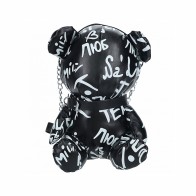 Shots Bear Bag Pleather Writing