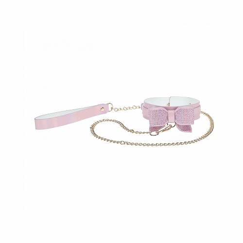 Ouch! International Paris Collection Collar with Leash Pink