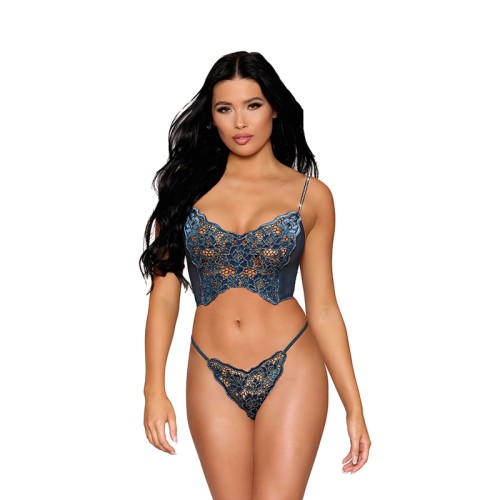 Dreamgirl Lace Bustier and G-String Twilight S