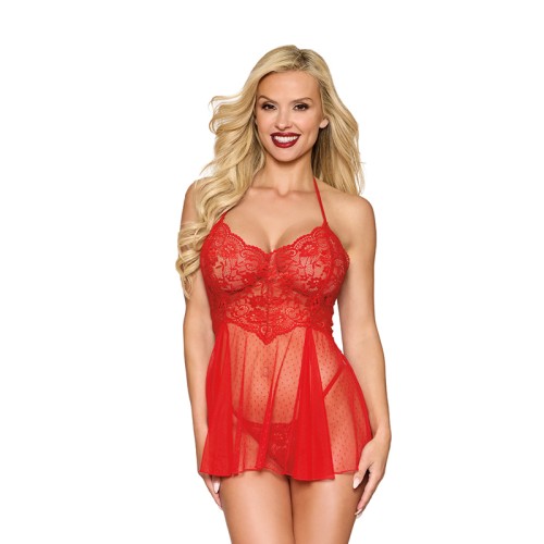 Dreamgirl Lace Babydoll and G-String