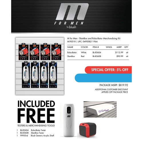 M for Men Merchandising Kit Featuring Slambox and Robobator