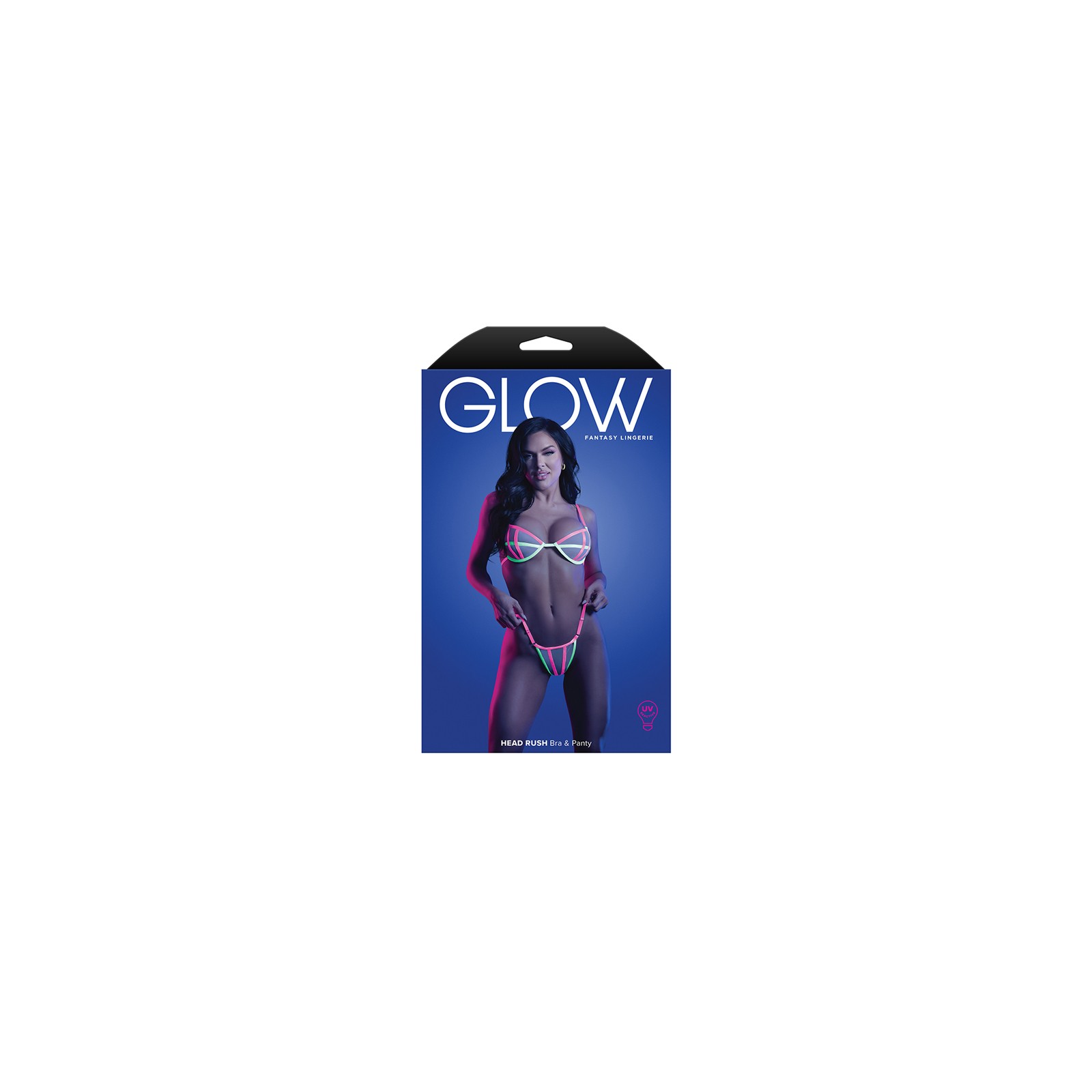 UV Reactive Contrast Binding Bra and G-string Set