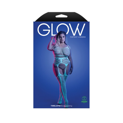 Fantasy Lingerie Glow Timelapse Bodystocking Queen Size