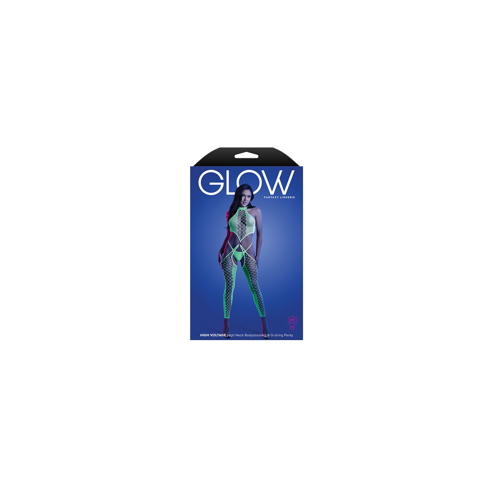 Fantasy Lingerie Glow High Voltage UV Reactive Bodystocking