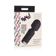 BANG! Mini Varita de Silicona Negra 10X - Diversión Amigable para Viajes