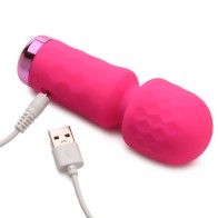 Compact Pink Mini Wand for Discreet Pleasure