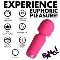 Compact Pink Mini Wand for Discreet Pleasure