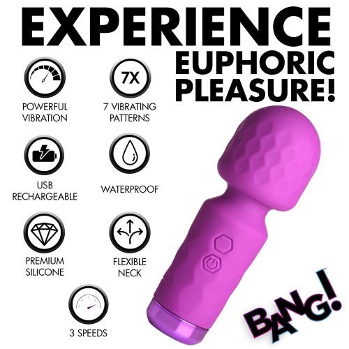 BANG! 10X Mini Silicone Wand Purple