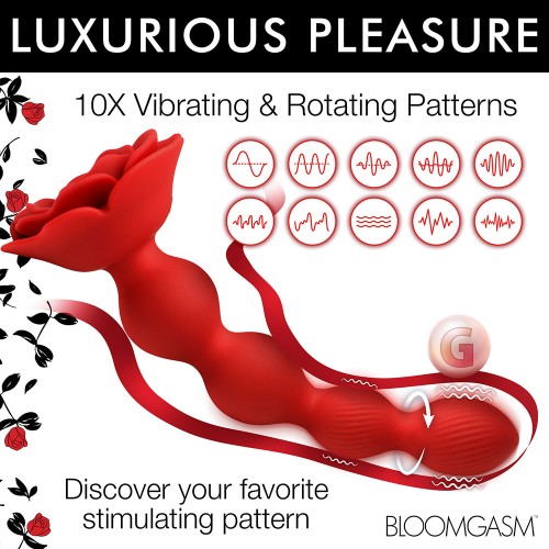 Bloomgasm Rose Vibrating Anal Beads - 10X Pleasure