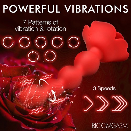 Perlas Anales Vibrantes Bloomgasm Rose - 10X Placer