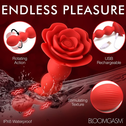 Bloomgasm Rose Vibrating Anal Beads - 10X Pleasure