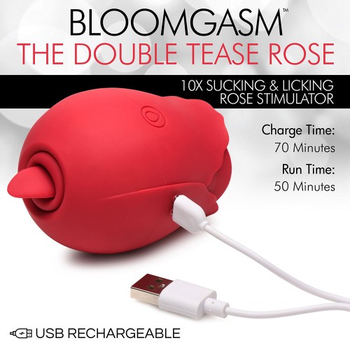 Bloomgasm Double Tease Rose Stimulator