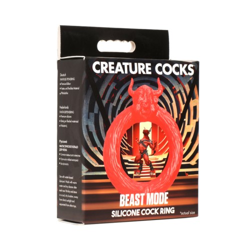 Beast Mode Silicone Cock Ring White - Enhance Your Pleasure