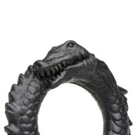 Creature Cocks Black Caiman Silicone Cock Ring - Ultimate Pleasure